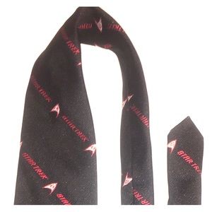 Ralph Marlin Accessories - Ralph Marlin Black Star Trek Necktie Ralph Marlin Accessories - Ralph Marlin Black Star Trek Necktie